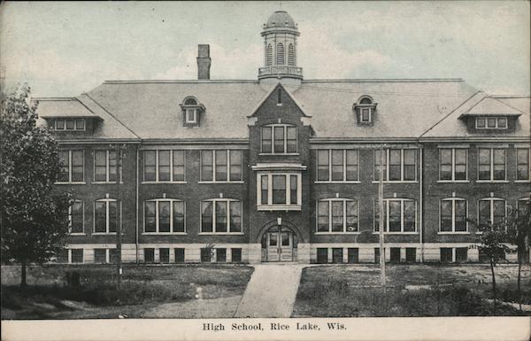 High School Building Rice Lake Wisconsin
