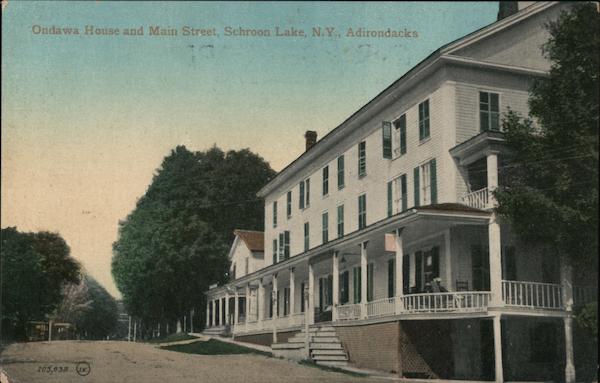 Ondawa House and Main Street Schroon Lake New York