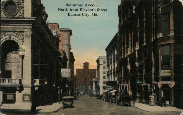 Baltimore Avenue, North from Eleventh Street Kansas City Missouri