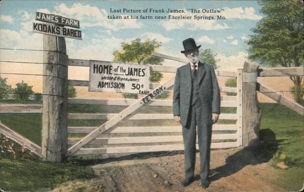 Last Picture of Frank James The Outlaw, Taken at His Farm Excelsior Springs Missouri