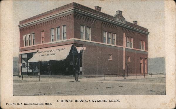 J. Henke Block Gaylord Minnesota
