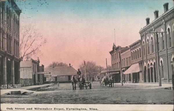 Oak Street and Milwaukee Depot Farmington Minnesota