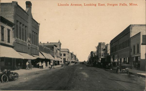 Lincoln Avenue, Looking East Fergus Falls Minnesota