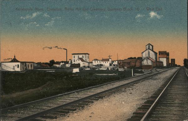 Elevators, Roller Mill and Creamery Business Block 10 - West End Kerkhoven Minnesota