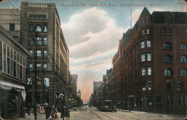 Superior St. from 5th Ave. West Duluth Minnesota
