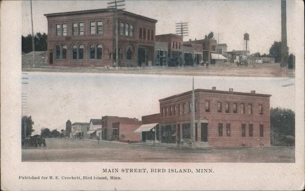 Views of Main Street Bird Island Minnesota