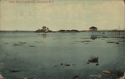 Little Rock Lighthouse Newport, RI Postcard Postcard Postcard