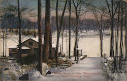 Winter Scene of Lake Wamgumbadg South Coventry, CT Postcard Postcard Postcard