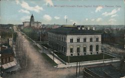 U.S. Mint and Colorado State Capitol Building Postcard