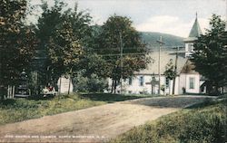 Church and Common North Woodstock, NH Postcard Postcard Postcard