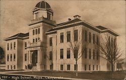 High School Building Postcard