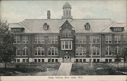 High School Building Rice Lake, WI Postcard Postcard Postcard