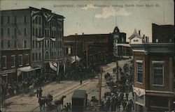 Broadway Looking North from Main St. Shawnee, OK Postcard Postcard Postcard