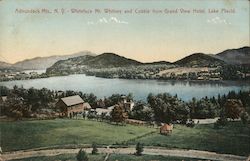 Adirondack Mountains, NY - Whiteface Mt. Whitney and Cobble from Grand View Hotel Postcard