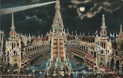 View of Buena Park at Night Postcard