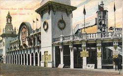 Steeple Chase Park Entrance Postcard