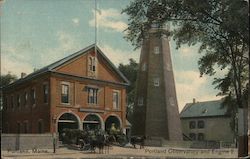 Portland Observatory and Engine 2 Postcard