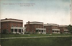 Officers' Quarters, U.S. Naval Training Station Waukegan, IL Postcard Postcard Postcard