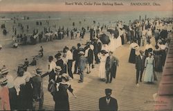 Board Walk, Cedar Point Bathing Beach Postcard