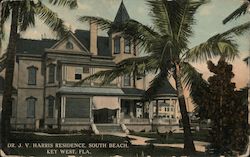 Dr. J.V. Harris Residence, South Beach Key West, FL Postcard Postcard Postcard