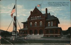 Custom House and Post Office with Sailors' and Soldiers' Monument in the background Postcard