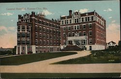 General Hospital, Kansas City, MO Missouri Postcard Postcard 