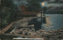 Boat House by Night Postcard