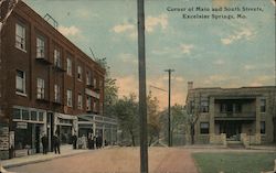 Corner of Main and South Streets Excelsior Springs, MO Postcard Postcard Postcard