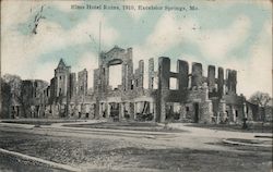 Elms Hotel Ruins, 1910 Postcard