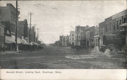 Second Street, Looking East Hastings, MN Postcard Postcard Postcard