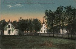 Norwegian Lutheran Church and Residence on Idaho Ave Kerkhoven, MN Postcard Postcard Postcard