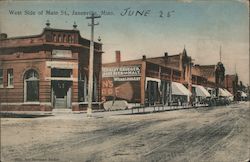 West Side of Main St. Postcard