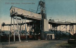 Shaft House - Underground Mine Minnesota Mining Postcard Postcard Postcard