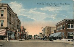 Broadway, looking North from Robert Street Crookston, MN Postcard Postcard Postcard