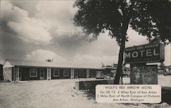 Wolf's Red Arrow Motel Ann Arbor, MI Postcard Postcard Postcard
