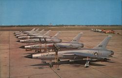 Seven F-105 Thunderchief jet fighter-bombers Postcard