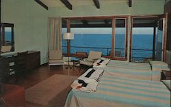 Ocean View from interior of Motel Unites - The Cliff House & Motel Postcard