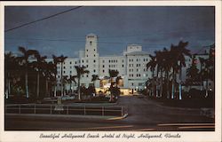 Hollywood Beach Hotel at Night Florida Postcard Postcard Postcard