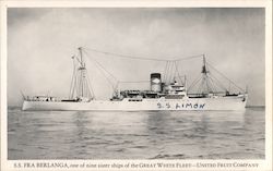 S.S. FRA BERLANGA from the Great White Fleet of the United Fruit Company Boats, Ships Postcard Postcard Postcard