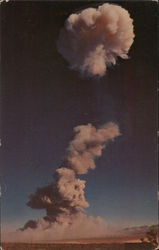 An Atomic Cloud Dissipates Over an Isolated Detonation Area Postcard