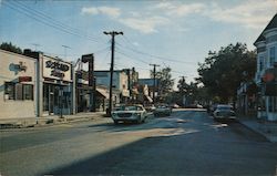 Street Scene Hampton Bays, NY Milt Price Postcard Postcard Postcard