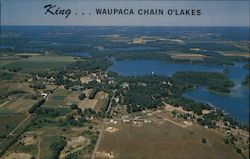 King... Waupaca Chain O' Lakes Wisconsin Guy A. Wyman Postcard Postcard Postcard