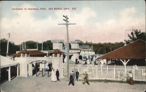 Entrance to Ingersoll Park Des Moines Iowa