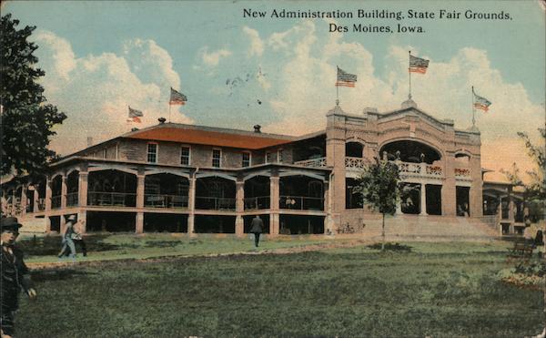 New Administration Building, State Fair Grounds. Des Moines Iowa
