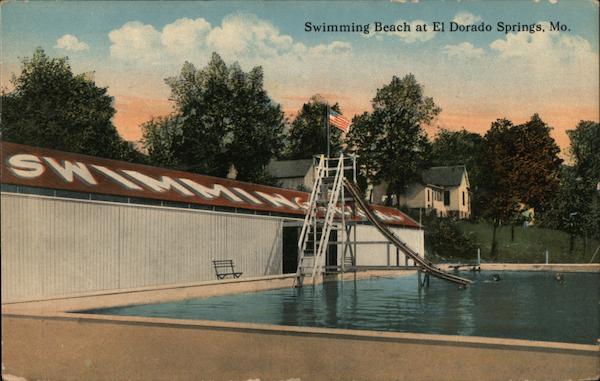 Swimming Beach At El Dorado Springs, Mo. Missouri