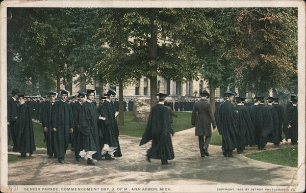 Senior Parade, Commencement Day, Ann Arbor, Mich. 1911 Michigan