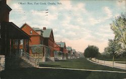 Officer's Row, Fort Crook Postcard
