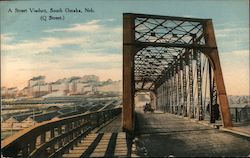 A Street Viaduct (Q Street) Omaha, NE Postcard Postcard Postcard