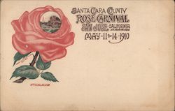 Santa Clara County Rose Carnival 1910 Postcard