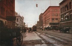 Pierce Street Looking South from Fifth Street Sioux City, IA Postcard Postcard Postcard